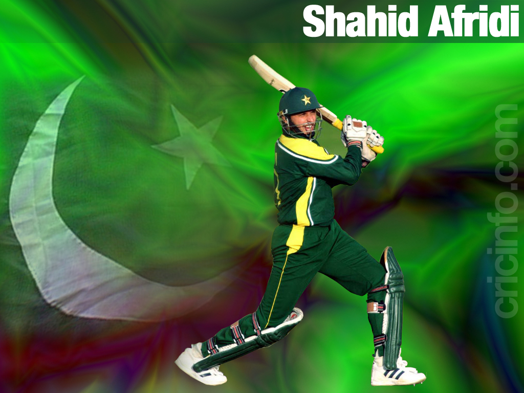 Cricinfo - Photosplus - Wallpapers and Screensavers - Shahid Afridi
