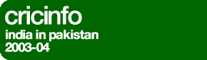 Cricinfo: India in Pakistan 2003-04