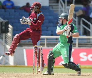 Gary Wilson's 62 was in vain as Ireland lost the only ODI against West Indies by four wickets © WICB Media