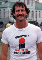 Dennis Lillee and his WSC t-shirt &copy; Getty Images