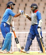 A double-century partnership between Mahendra Singh Dhoni and Mahela Jayawardene proved enough for Asia to seal the third ODI of the Afro-Asia Cup &copy; AFP