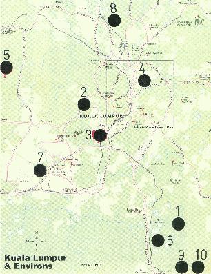 Map of Kuala Lumpur and Environs