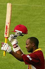 Brian Lara inspired the West Indians to victory in their warm-up game at Hobart © Getty Images