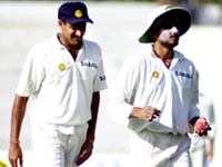 Anil Kumble and Harbhajan Singh