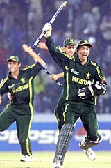 Champions: Pakistan celebrate winning the U19 World Cup, beating West Indies by 25 runs &copy; AFP