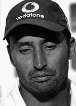 An emotional Nasser Hussain announces his resignation &copy; Getty Images